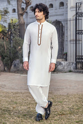 GZ-1406 | Semi-Stitched Summer White Series By Riwaj Men Swear